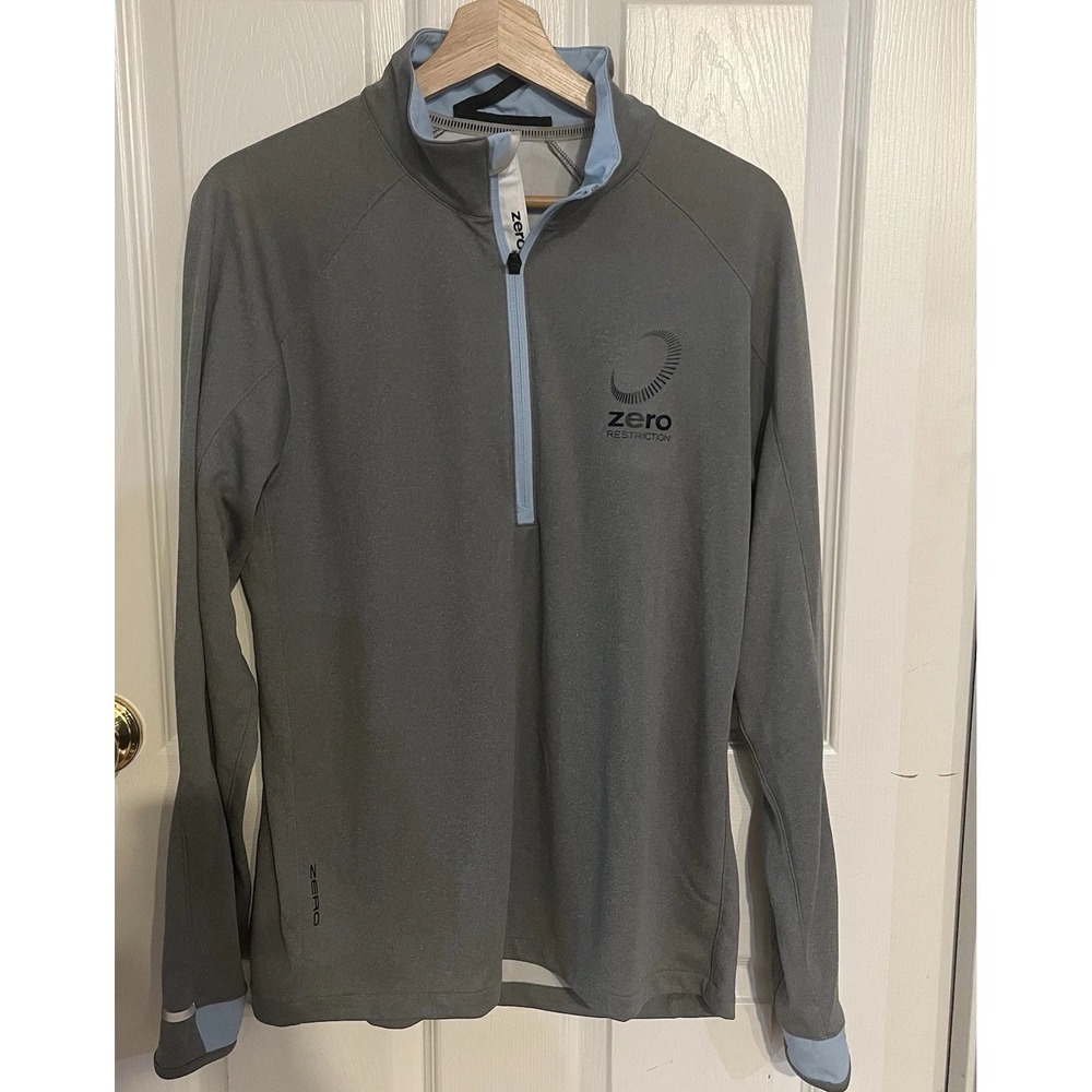Zero Restriction Men's M Gray 1/4 Zip Golf Pullover Performance Stretch Medium